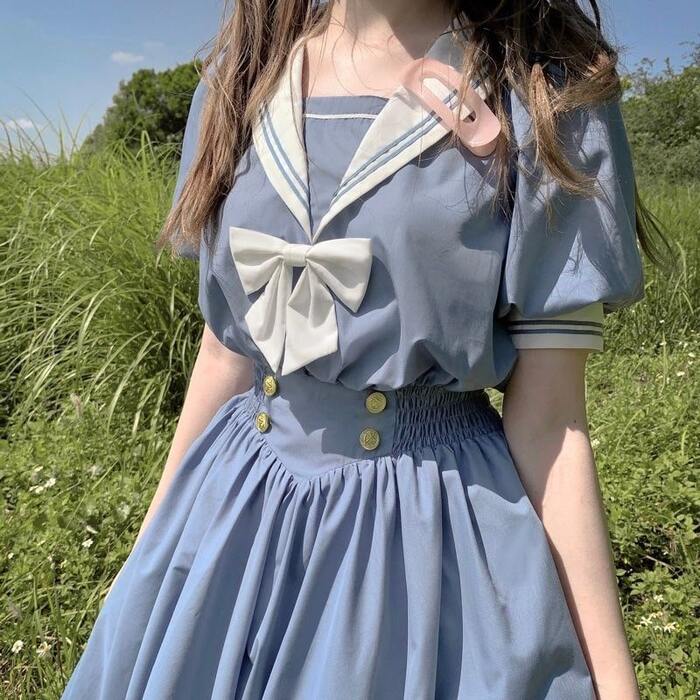 量産型/参戦服/推し活 セーラー風ワンピース