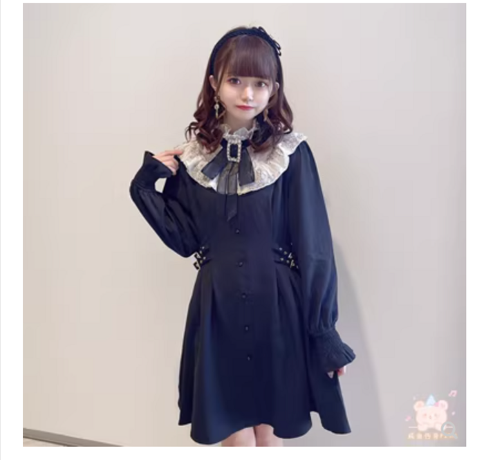 ドールなお嬢様のルームワンピース - Black[2026年6月上旬-6月下旬発送予定]