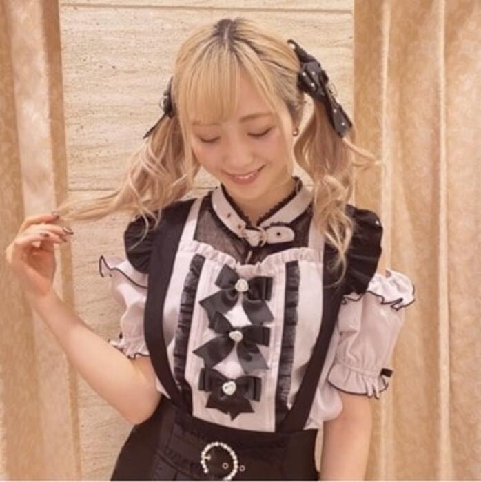 量産型/参戦服/推し活 リボンたっぷり！透け感が可愛いワンピース