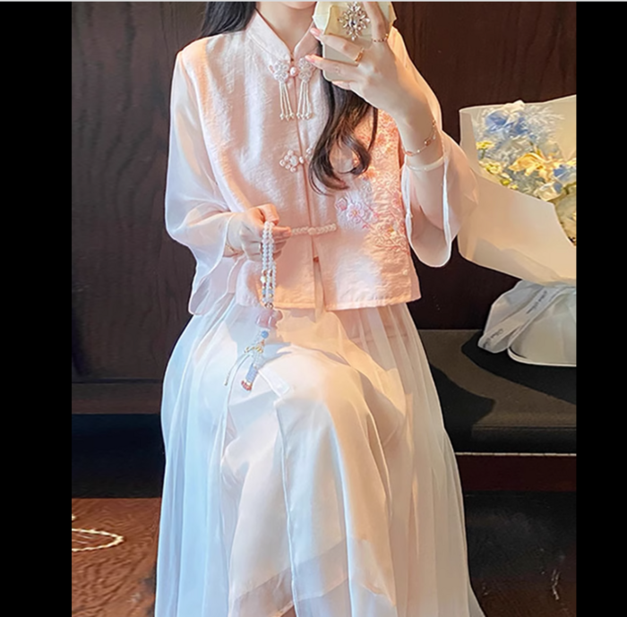 チャイナシャツ フロッグボタン 可愛い系 ブラウス|チャイナ服専門通販