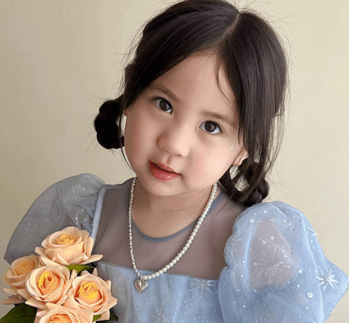 子ども服 ペンダント付き子ども アクセサリー パールネックレス