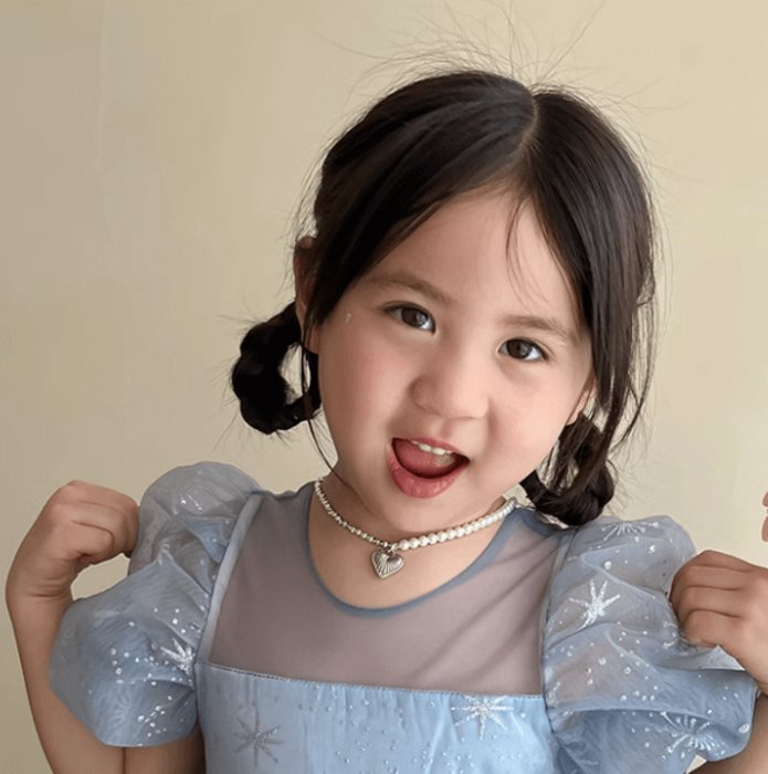 子ども服 ペンダント付き子ども アクセサリー パールネックレス