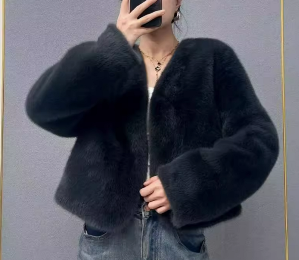 ファーコート ねむ ショート丈