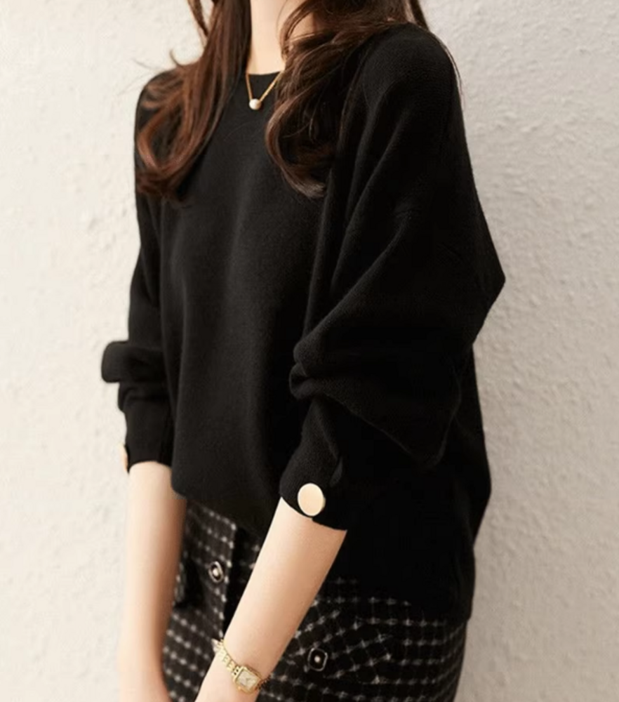 ブルベ服 クルーネック プルオーバーニット（ブルベ冬向け