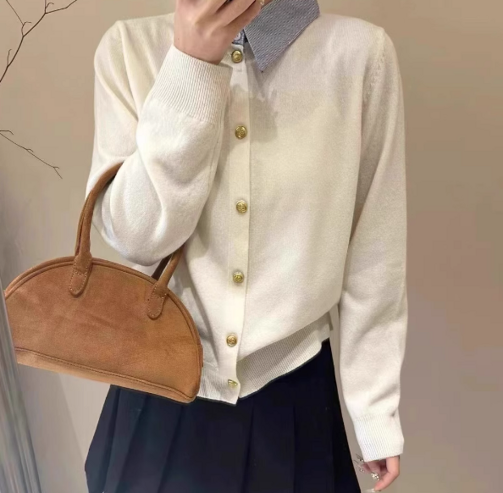 ブルベ服 襟付きニットシャツ（ブルベ夏向け・ブルベ冬向け