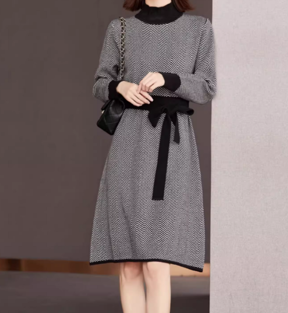 ブルベ服 ハイネックワンピース（ブルベ夏向け・ブルベ冬向け