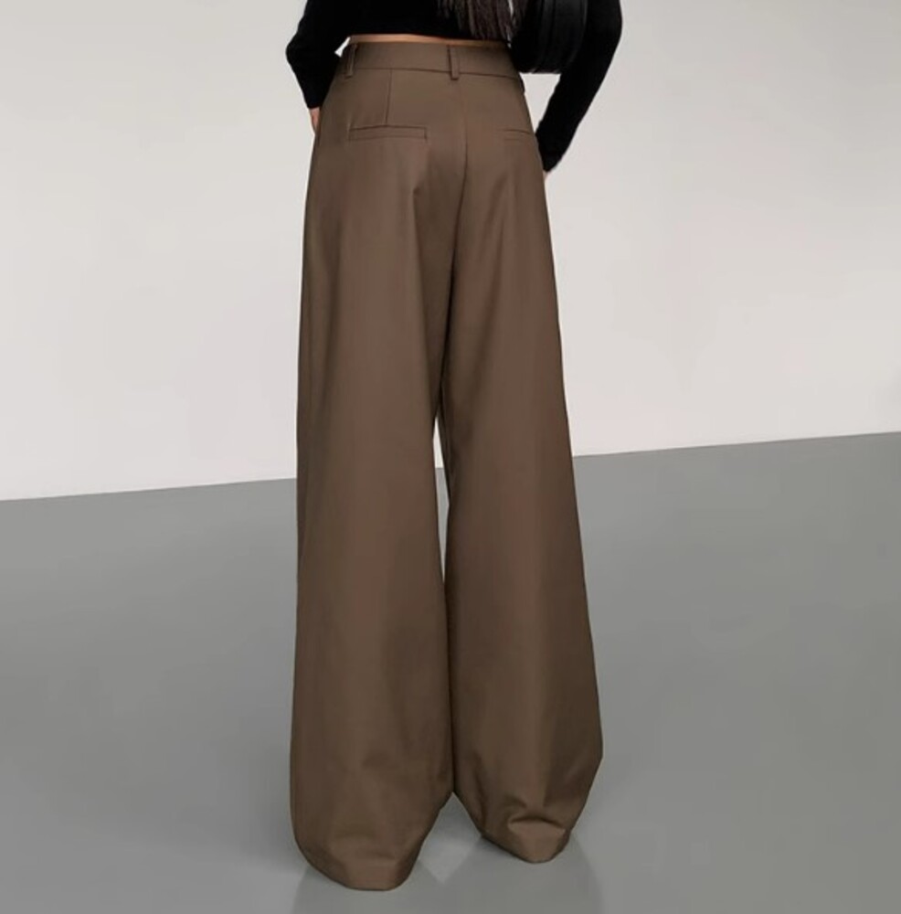 タックワイドフレアパンツ ワイドパンツ|ブルベファッション専門