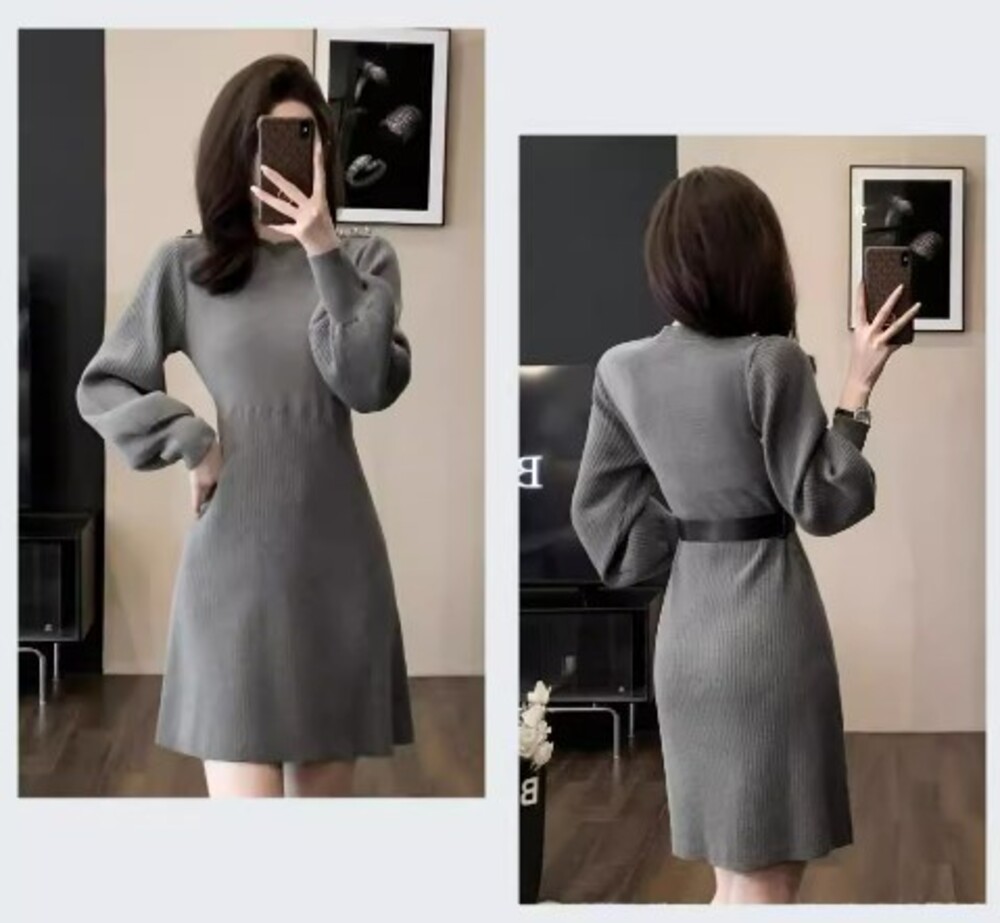 イエベ秋服 ニットミニワンピース ニットワンピース|イエベ
