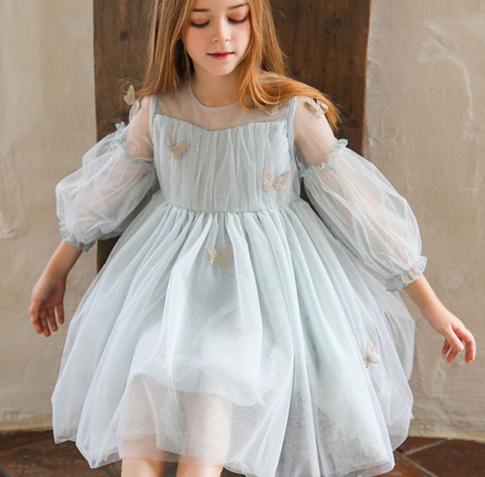 ピアノ発表会 結婚式用 子どもドレス アイスグリーンドレス ピアノ発表