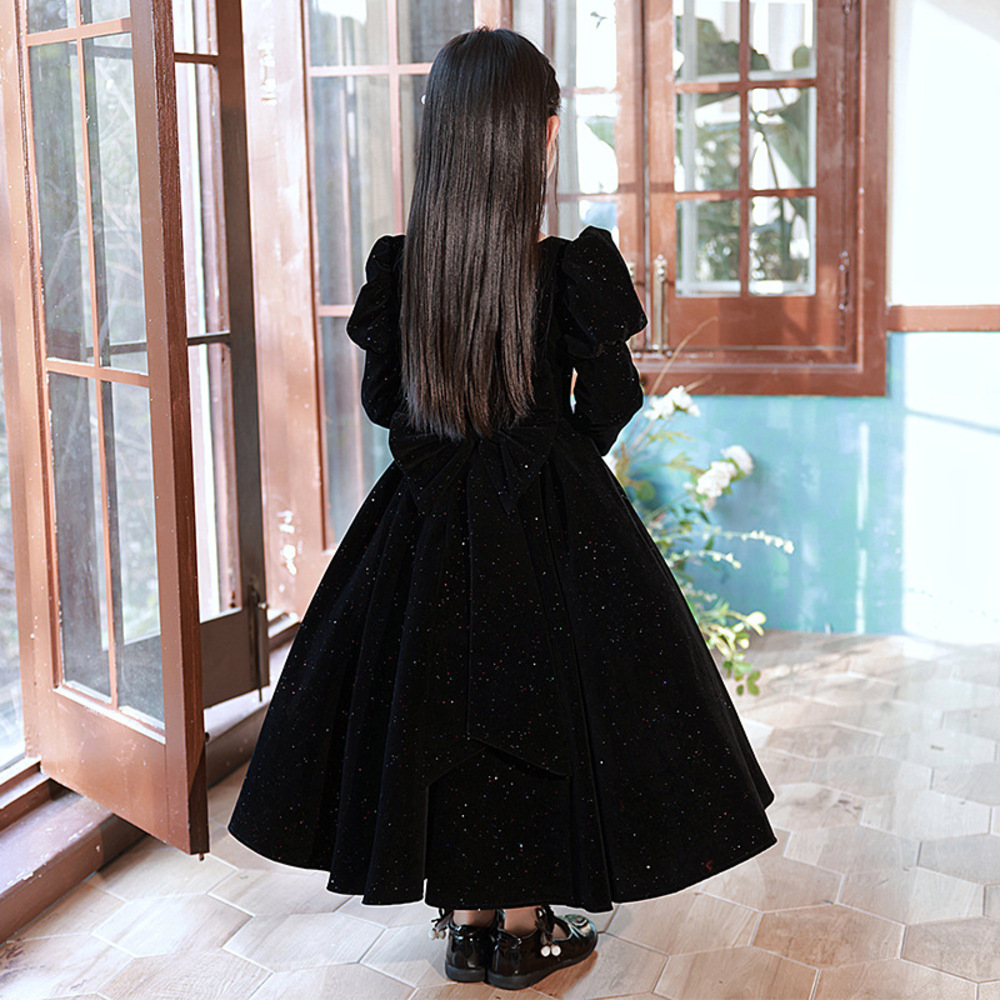 ピアノ発表会 結婚式用 子どもドレス シャイニングブラック