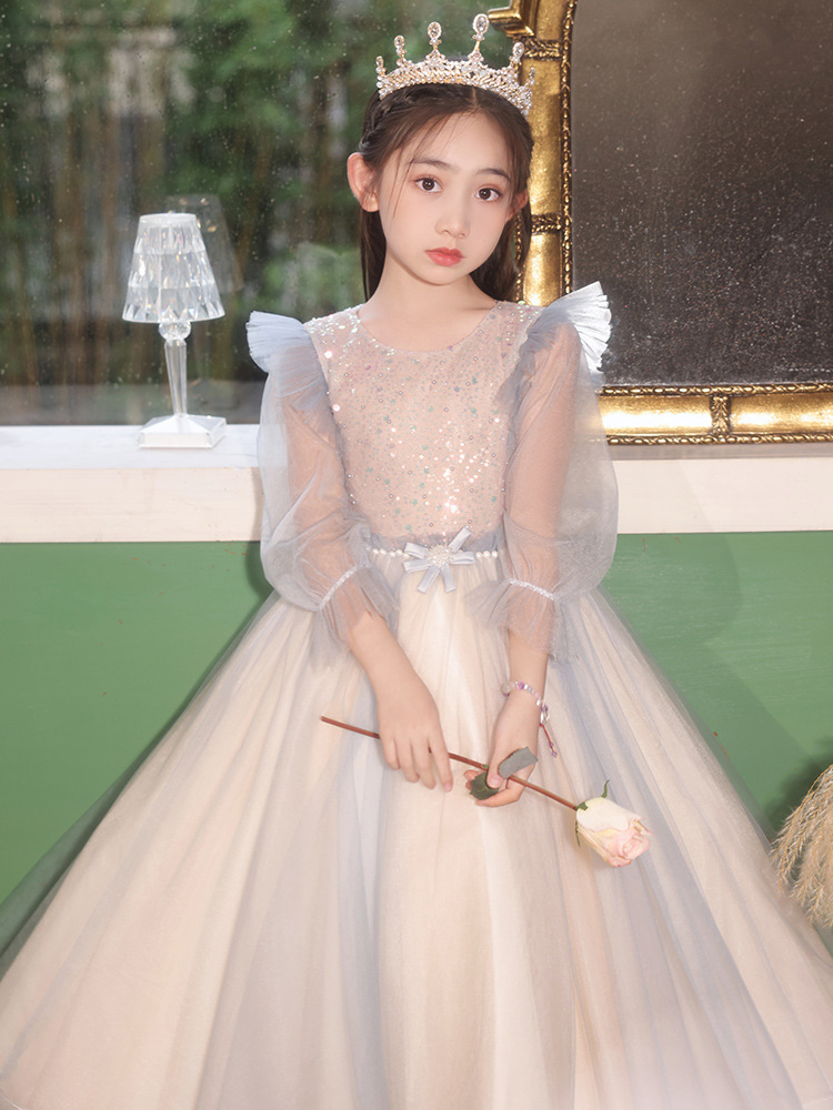 ピアノ発表会 結婚式用 子どもドレス アイスグレースパンコール