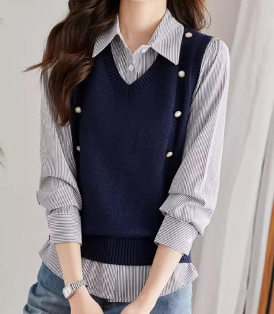 ブルベ冬服 ニットベスト Tシャツ・ベスト|ブルベファッション