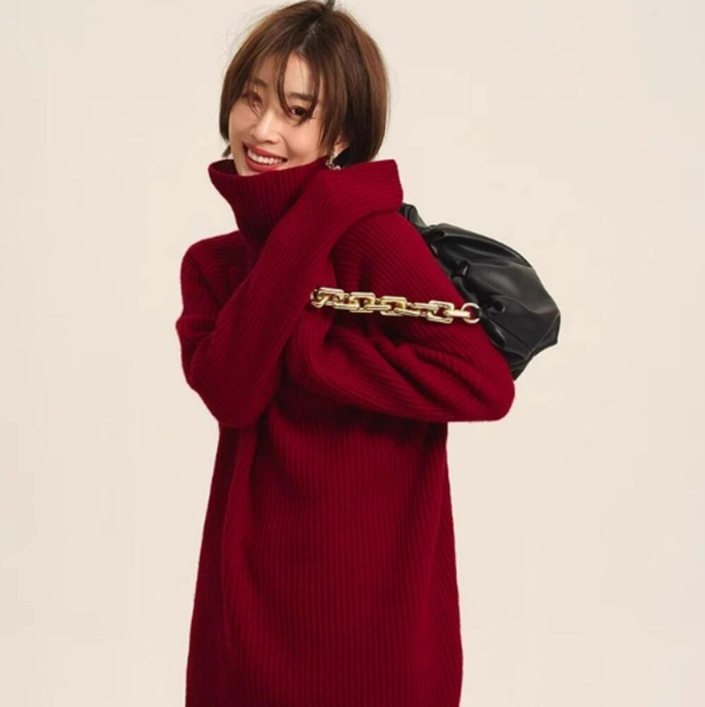 ブルベ服 オーバーサイズ タートルネック（ブルベ冬向け