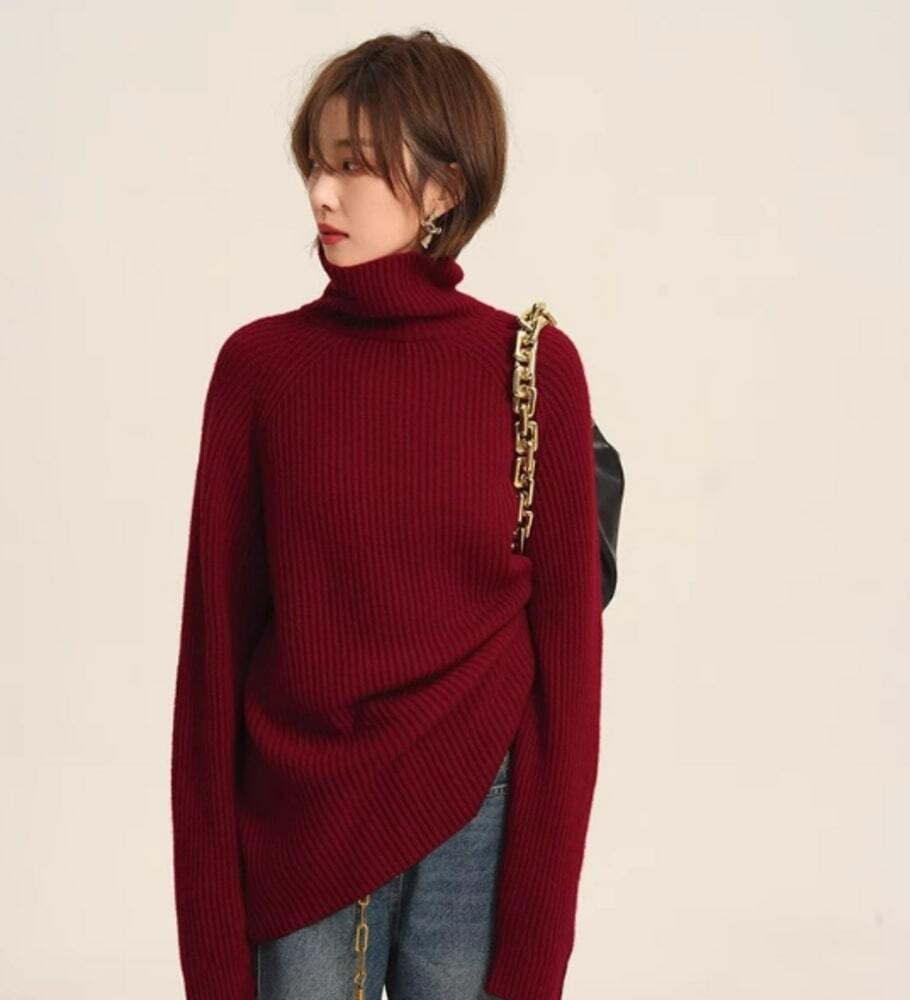 ブルベ服 オーバーサイズ タートルネック（ブルベ冬向け
