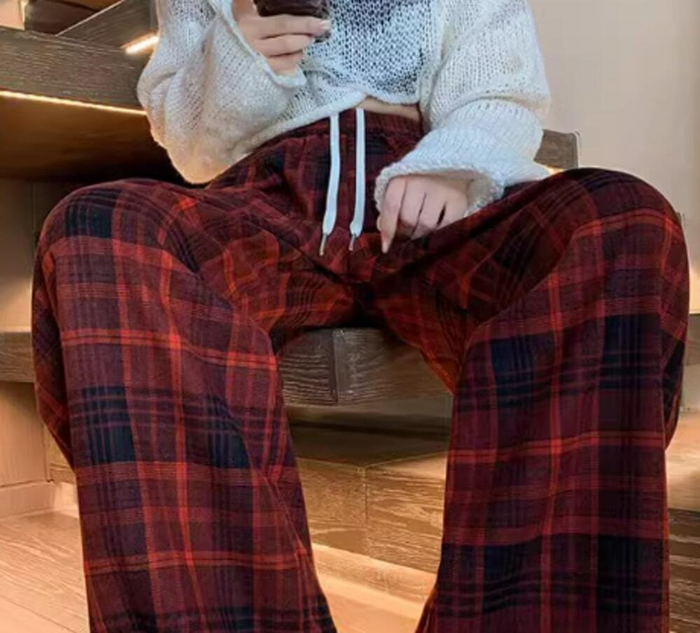 楽天市場】チェック パンツ 赤（レディースファッション）の通販 Under