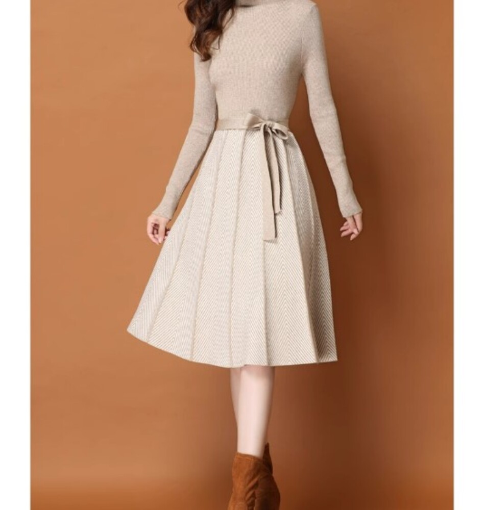 希少☆バーバリーブルーレーベル モヘヤ ニットワンピース リボンベルト ブルベ夏/ブルベ冬服 ウエストリボン ニットワンピース ベルテッド