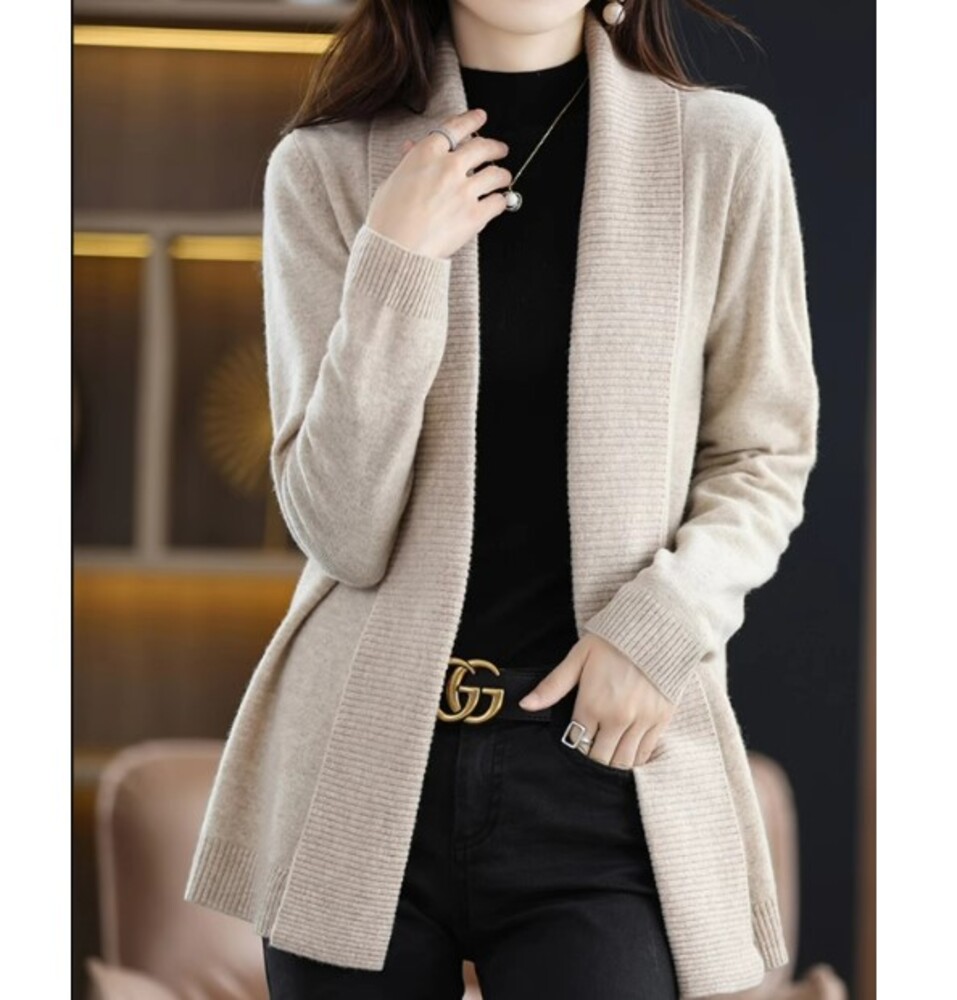 【中古】イエリ IERI アルパカカーディガン 38 グレー 133-410 レディース 中古】イエリ IERI アルパカカーディガン 38 グレー 133-410