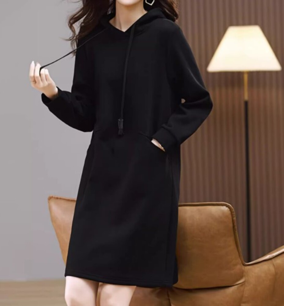 イエベ秋服 ニットパーカーワンピース ニットワンピース|イエベ