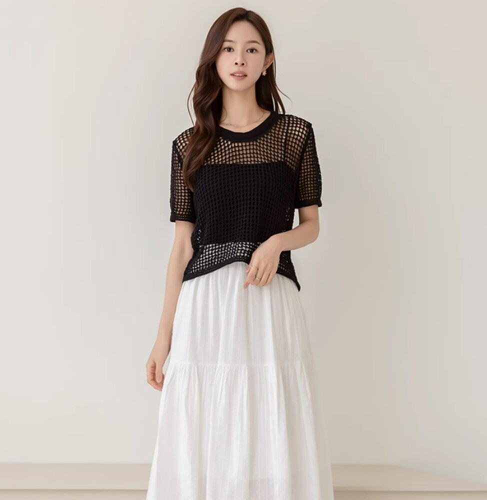 salation メッシュニットトップス Sサイズ メッシュニットトップス ニットセーター|イエベファッション専門通販 IEBEL