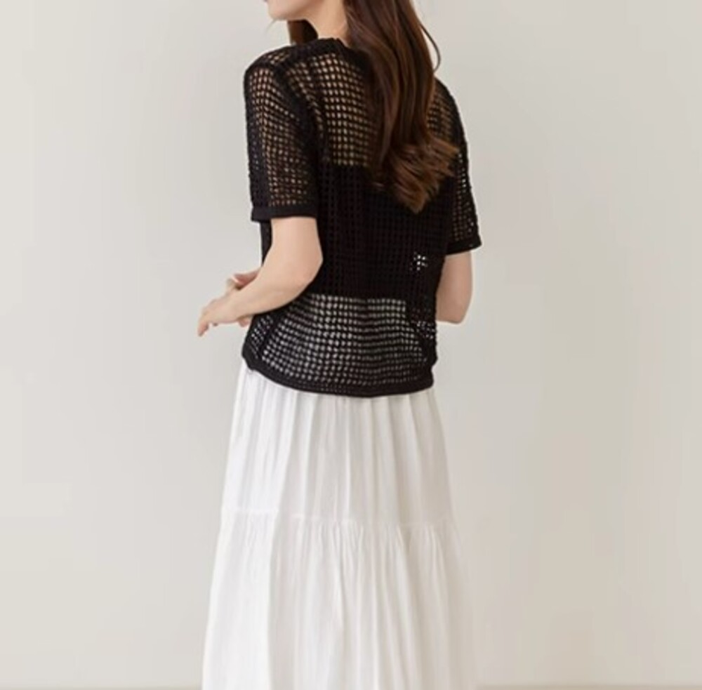 メッシュニットトップス ニットセーター|イエベファッション専門通販 IEBEL