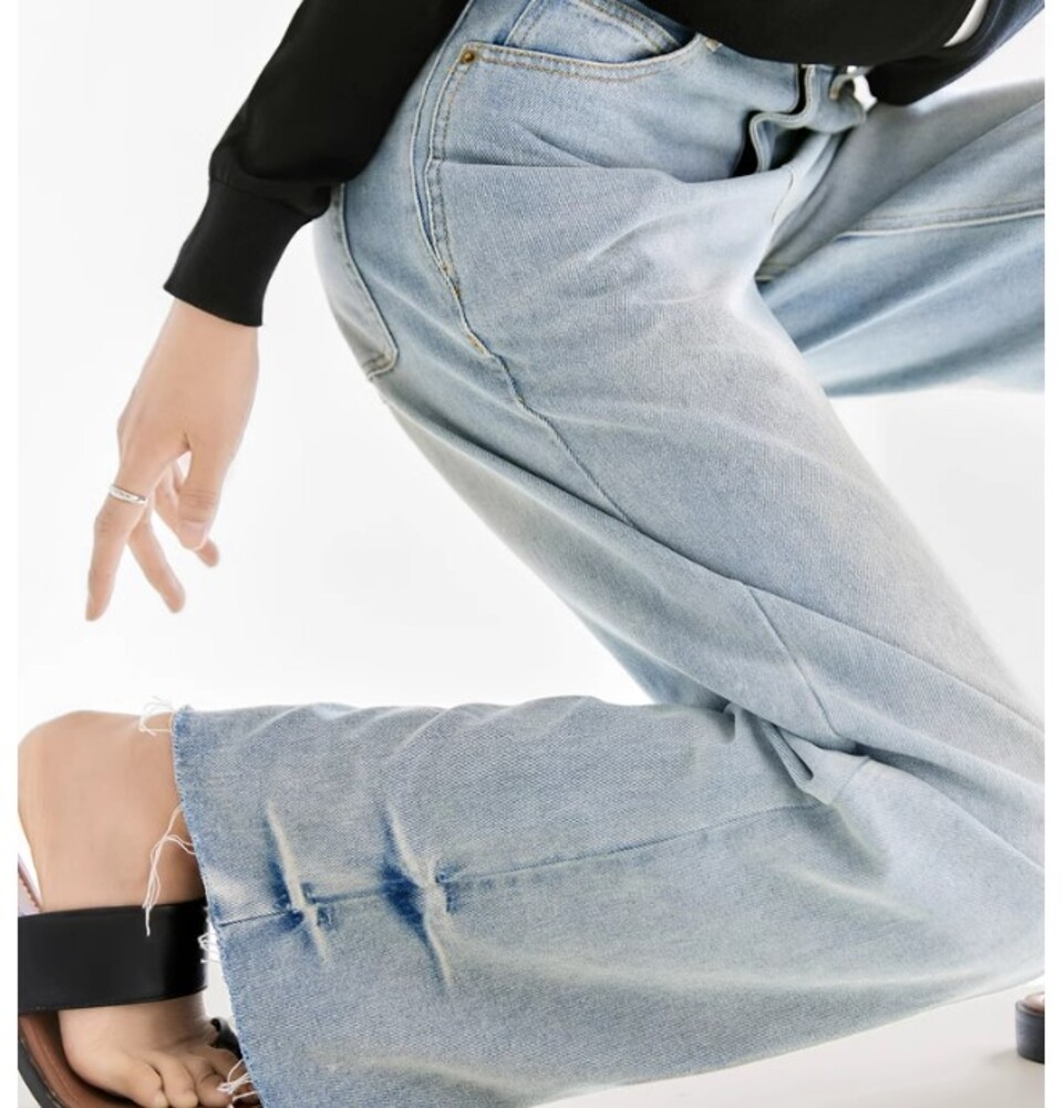 パンツ デニムストレートパンツ（ブルベ夏向け） ストレート