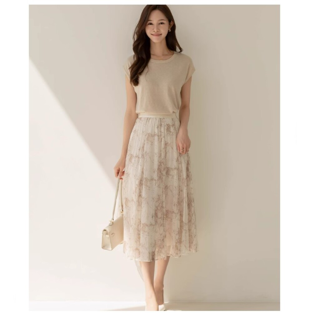 イエベ服 チュールアートフラワースカート（イエベ春向け