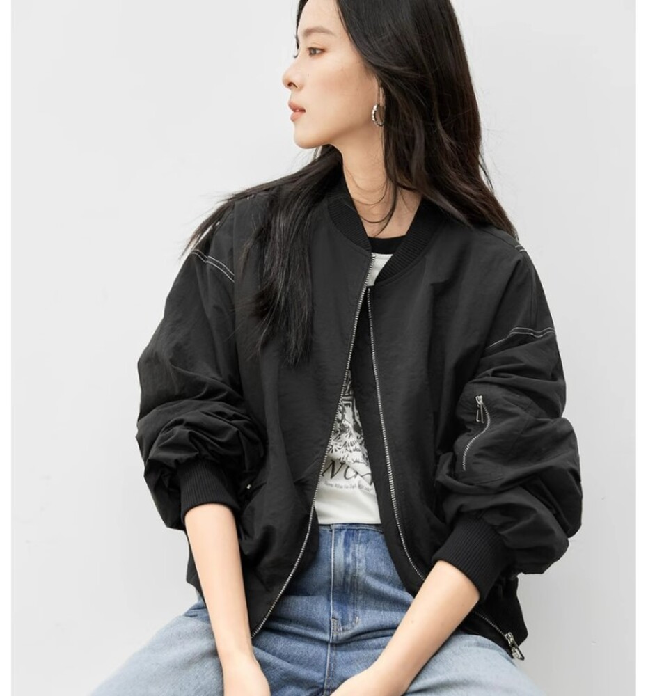 イエベ春服 ギャザースリーブブルゾン ブルゾン|イエベファッション