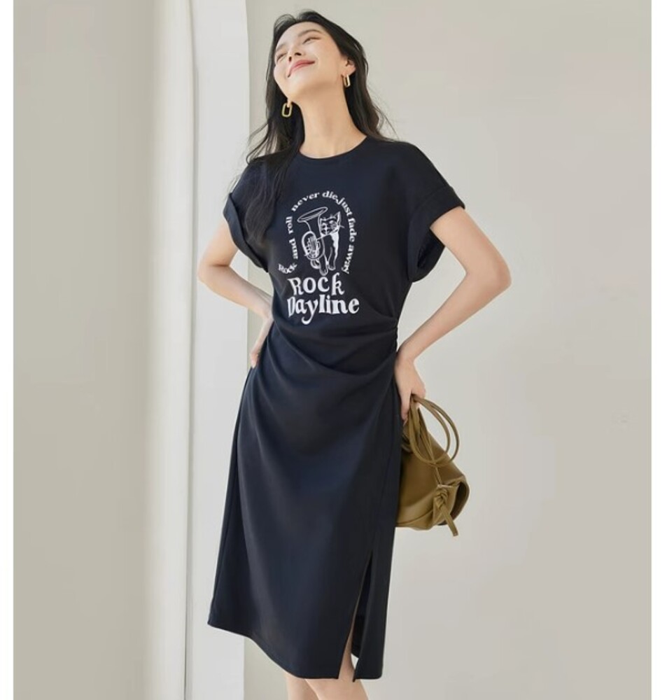 ブルベ夏/ブルベ冬服 半袖ワンピース ミディ丈ワンピース|ブルベ