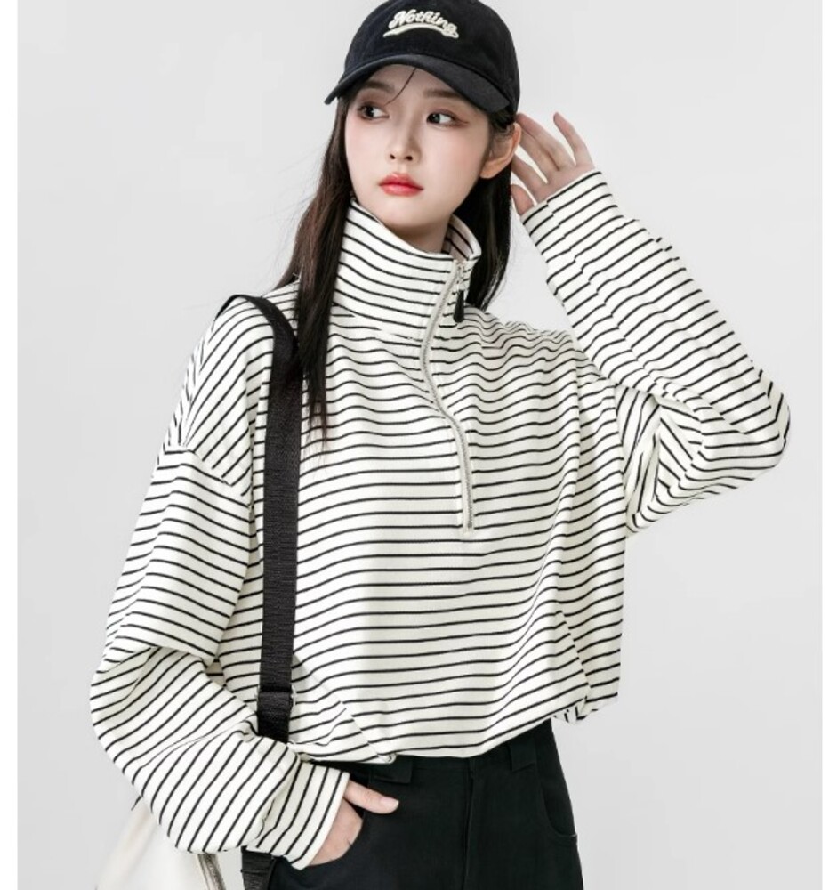 イエベ春/イエベ秋服 襟付きニットトップス ニットジッパー付き|イエベ