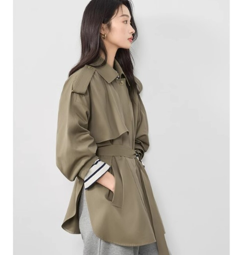 ブルベ服 バックタックトレンチコート（ブルベ夏向け・ブルベ冬