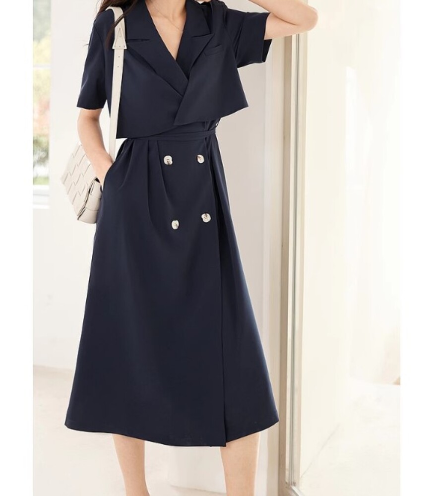 ブルベ服 セットアップ風ワンピース（ブルベ夏向け・ブルベ冬