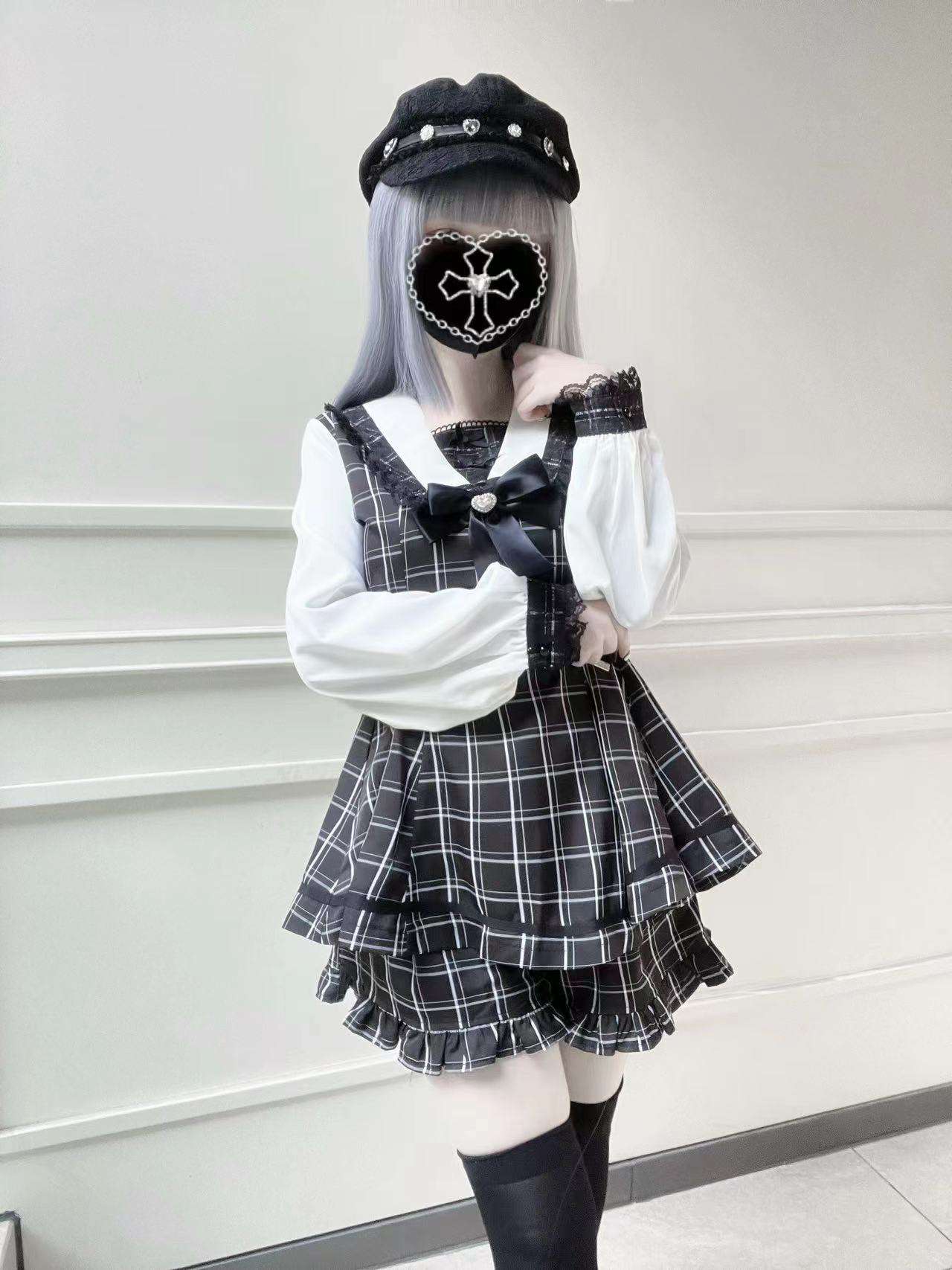 量産型/参戦服/推し活 モダン風ゴシックワンピース