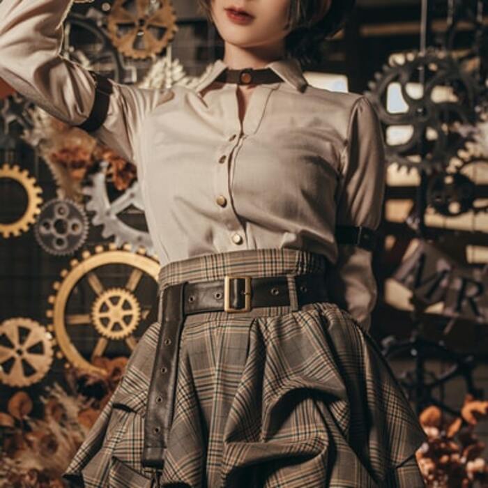 【スチームパンク】チョーカー付きブラウス